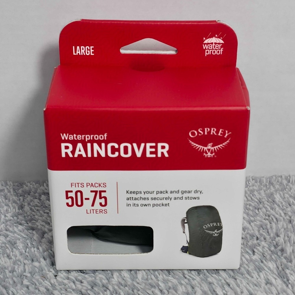 Osprey Ultralight Waterproof Backpack Raincover Large 50-75L Shadow Gray NEW